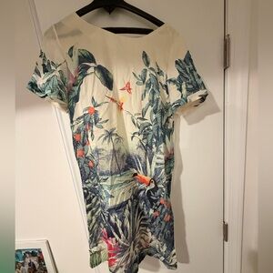 H&M Conscious Collection Tropical Print Dress Size 10